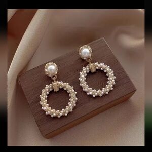 Pearl Hoop Earrings